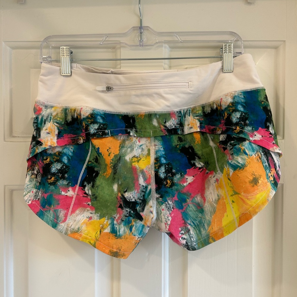 lululemon Speed Up Multicolor Abstract Women's Athletic Shorts 2.5 inch - Picture 2 of 3